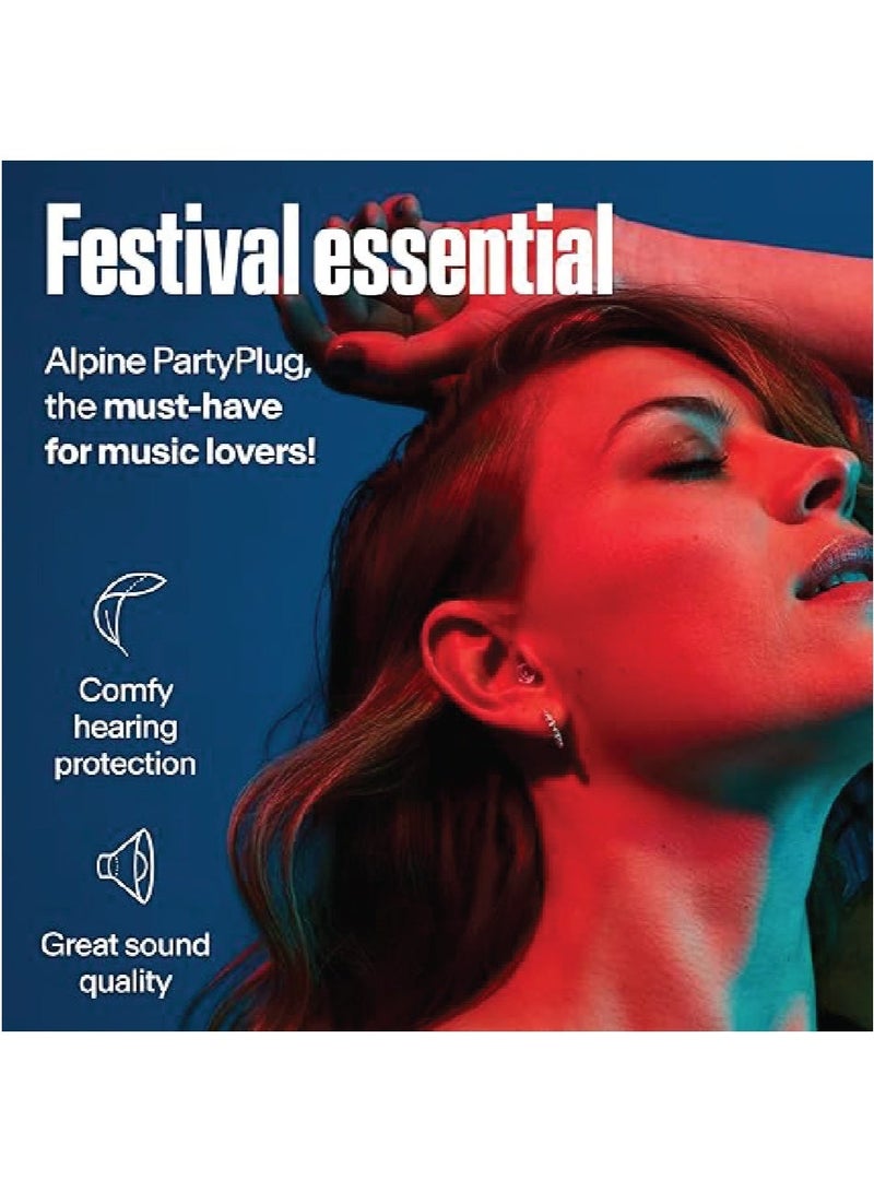 Alpine PartyPlug Music Earplugs - Noise Reduction for Concerts, Parties & Festivals - Hypoallergenic, Reusable, Transparent - Image 5